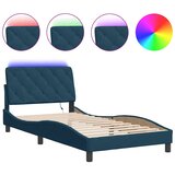  Okvir kreveta s LED-om bez madraca plavi 100 x 200 cm baršunasti | Eponuda.ba