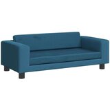 vidaXL Otroški kavč s stolčkom za noge moder 100x50x30 cm žamet | Shoptok.si