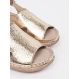 GOODIN Gold flat sandals with buckle | Shoptok.si