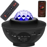 3v1 LED RGB zvezdni projektor in zvočnik USB bluetooth črn