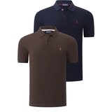Dewberry DUO SET T8561 MEN'S TSHIRT-NAVY-BROWN Cijene