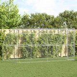  Kućica za pse s pohranom 2 pcs Srebrno 4 x 2 x 2 m Čelik | shoptok.hr