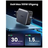 Ugreen stenski polnilec , 4 vhodi, 100 w, črn | Shoptok.si