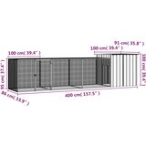  Kavez za kokoši antracit 400x91x100 cm pocinčani čelik | shoptok.hr