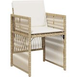  Vrtni set za objed 5 pcs Bež Čelik s prahom premazan | shoptok.hr