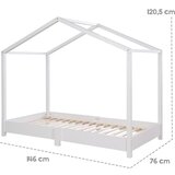 Roba Bela otroška postelja v obliki hiške 70x140 cm Montessori – | Shoptok.si