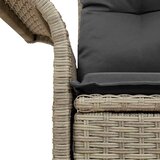  Vrtni kauč s jastukom Svijetlo siva 141 x 62 x 69cm poliratan | Eponuda.com