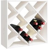 Ormarić za vino bijeli 62 x 25 x 62 cm od masivne borovine | shoptok.hr