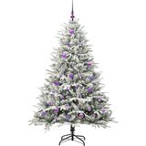 vidaXL Umjetno božićno drvce s rasvjetom i setom kuglica Zelena 150 cm | shoptok.hr