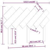  Uzglavlje za krevet Bijela 122 5x3x80 5 cm od masivne borovine | shoptok.hr