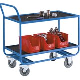 eurokraft pro transportni voziček, nosilnost 250 kg, 2 nakladalni površini z jekleno obrobo, kolesa iz polne gume, ne puščajo sledi | Shoptok.si