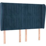 vidaXL Vzglavje z ušesi temno modra 147x23x118/128 cm žamet, (20932844) Cene