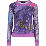 Desigual Horse ženski pulover s okruglim izrezom ljubičasti Cijene