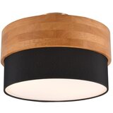  Črna/v naravni barvi stropna svetilka s tekstilnim senčilom Seasons | Shoptok.si