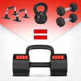  Hl05 3u1 podesiva bučica s štipkom za sklekove i funkcijom kettlebell-a hms | shoptok.hr