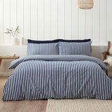 Catherine Lansfield Temno modra enojna flanelna posteljnina 135x200 cm Stripe – | Shoptok.si