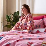 Their Nibs Bela/rožnata bombažna posteljnina za zakonsko posteljo 200x200 cm Mon Coeur – | Shoptok.si