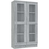 vidaXL Vitrina siva boja hrasta sonome 82,5 x 30,5 x 150 cm drvena | shoptok.hr