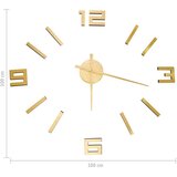 vidaXL 3D zidni sat moderni dizajn 100 cm XXL zlatni | shoptok.hr