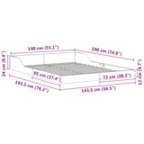  Krevetna konstrukcija Bijelo 140 x 190 cm Masivna borovina | shoptok.hr