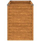 vidaXL Vrtna visoka greda 100x50x69 cm corten jeklo | Shoptok.si