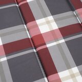  Jastuk za ležaljku crveni karirani 200x50x3 cm tkanina Oxford | shoptok.hr