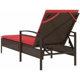  | Ležaljka | s jastukom 1-osoba Smeđa 63 x 200 x 81 cm poliratan | shoptok.hr