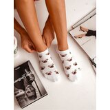 Milena Ladies Cotton Socks With Pugs White | Shoptok.si