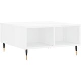  Stolić za kavu sjajni bijeli 60 x 60 x 30 cm konstruirano drvo | Eponuda.com
