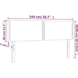  LED uzglavlje tamnosivo 144x5x78/88 cm baršunasto | shoptok.hr