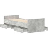  Okvir kreveta s uzglavljem i podnožjem boja betona 75 x 190 cm | shoptok.hr