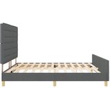  Krevetna konstrukcija Tamno siva 200 x 200 cm tkanina | shoptok.hr