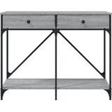  Konzolni stol siva boja hrasta 100x39x78,5 cm konstruirano drvo | shoptok.hr