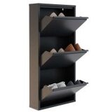 Hanah home Ormar za cipele 3 Piece Metal Anthracite | ePonuda.com