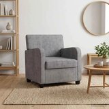  Fotelja Svjetlosiva Čenil - Svjetlosiva | shoptok.hr