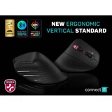 Connect IT CMO-2880-BK - Ergonomski bežični miš Verti TriMode 1000/1600/2400 DPI 2xAAA | Eponuda.com