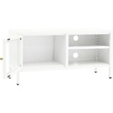 vidaXL tv ormarić bijeli 90 x 30 x 44 cm od čelika i stakla | shoptok.hr