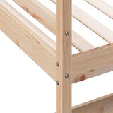 vidaXL krevet na kat s radnim stolom 75x190 cm od masivne borovine | shoptok.hr