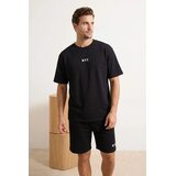 Trendyol Muški set majica i pantalone Tmnss26Em00005, Crni Cene
