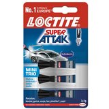 Loctite Sekundno lepilo Henkel Super Attak Mini Trio (3 x 1 g, sekundno lepilo s čopičem) | Shoptok.si