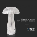  LED prigušiva punjiva stona lampa LED/1W/5V 3000-6000K 1800 mAh prozirna | Eponuda.com