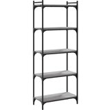  The Living Store Knjižna omara 5-nadstropna siva sonoma 60x30x154 cm inž. les - Knjižna Omara, (21442791) | Shoptok.si