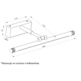 Vesta 497 zidna lampa led 9W 3000K crna/zlato 111672 | ePonuda.com