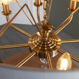  Endon 98938 - Luster na lancu HIGHCLERE 8xE14/40W/230V prečnik 70 cm bela/mesing | Eponuda.com