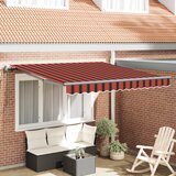 vidaXL Avtomatska retraktabilna tenda oranžna in rjava 350x250 cm Cene