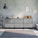 vidaXL Komoda 3 kosa betonsko siva 60x35x70 cm inženirski les Cene
