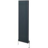 Monster ovalni stebrični radiator in ventili - 1800 mm x 480 mm - antracitno siva, (21569913) | Shoptok.si