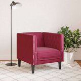  Fotelj chesterfield vinsko rdeč žamet | Shoptok.si