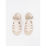 GOODIN Beige leather platform sandals | Shoptok.si