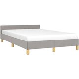 vidaXL Posteljni okvir z vzglavjem svetlo siv 120x190 cm tkanina | Shoptok.si